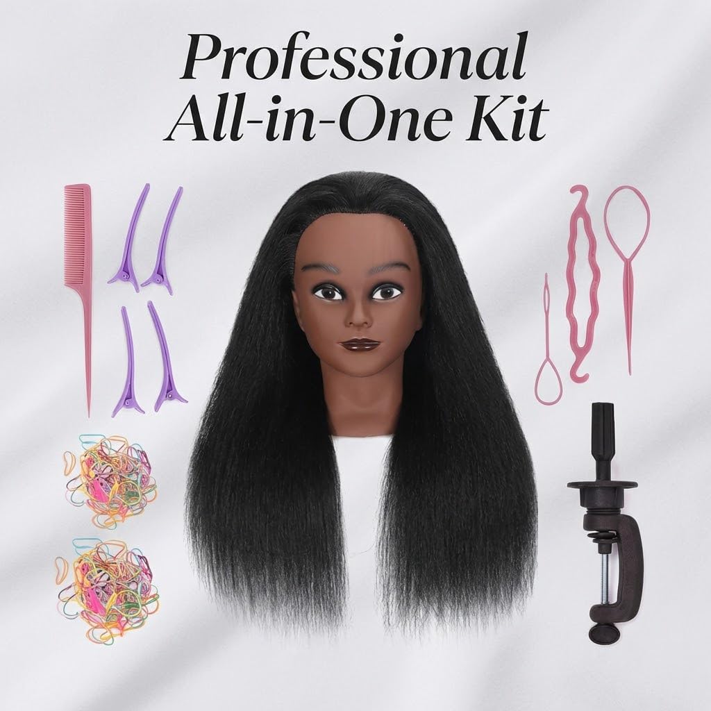 HAPOWELL clean and sterilized hair head ideal for repeated practice sessions.