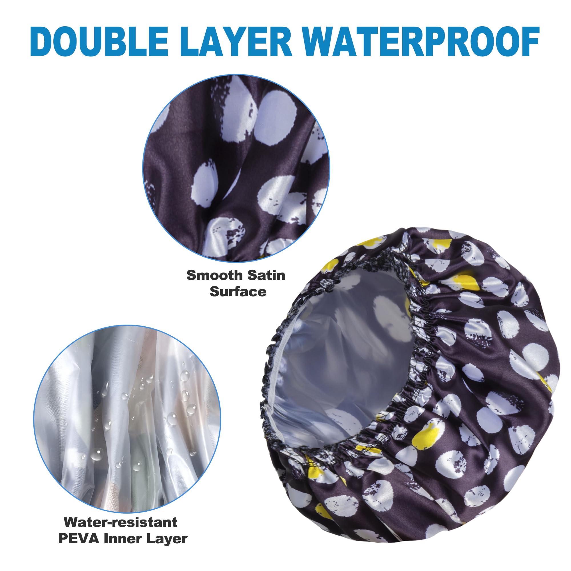 Happtiger Pattern A inside view highlights waterproof PEVA layer for moisture resistance.