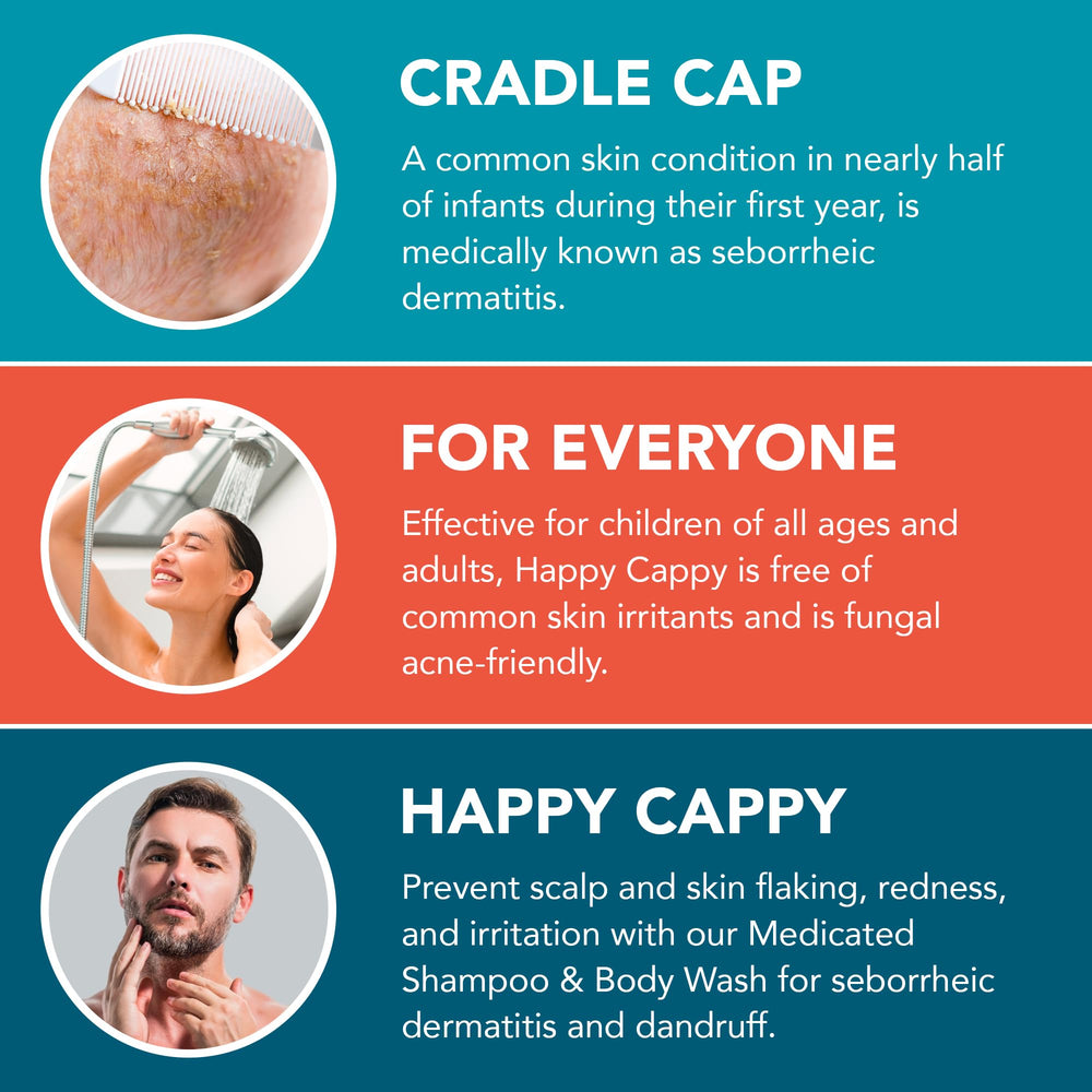 Happy Cappy duo pack showcases shampoo and Beanie Brush for gentle scalp care