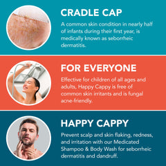 Happy Cappy duo pack showcases shampoo and Beanie Brush for gentle scalp care