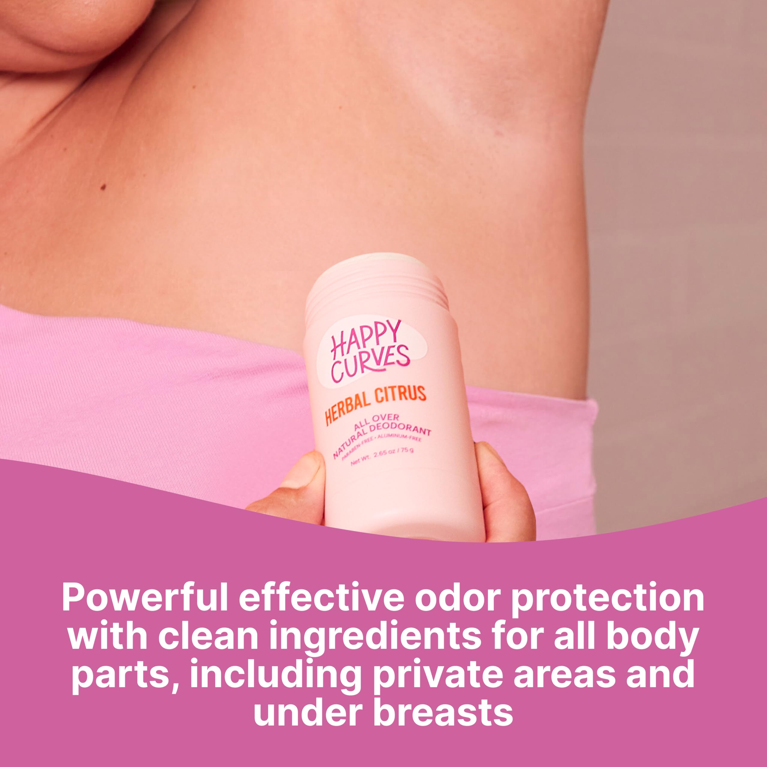Protección invisible de HAPPY CURVES de larga duración para todo el día