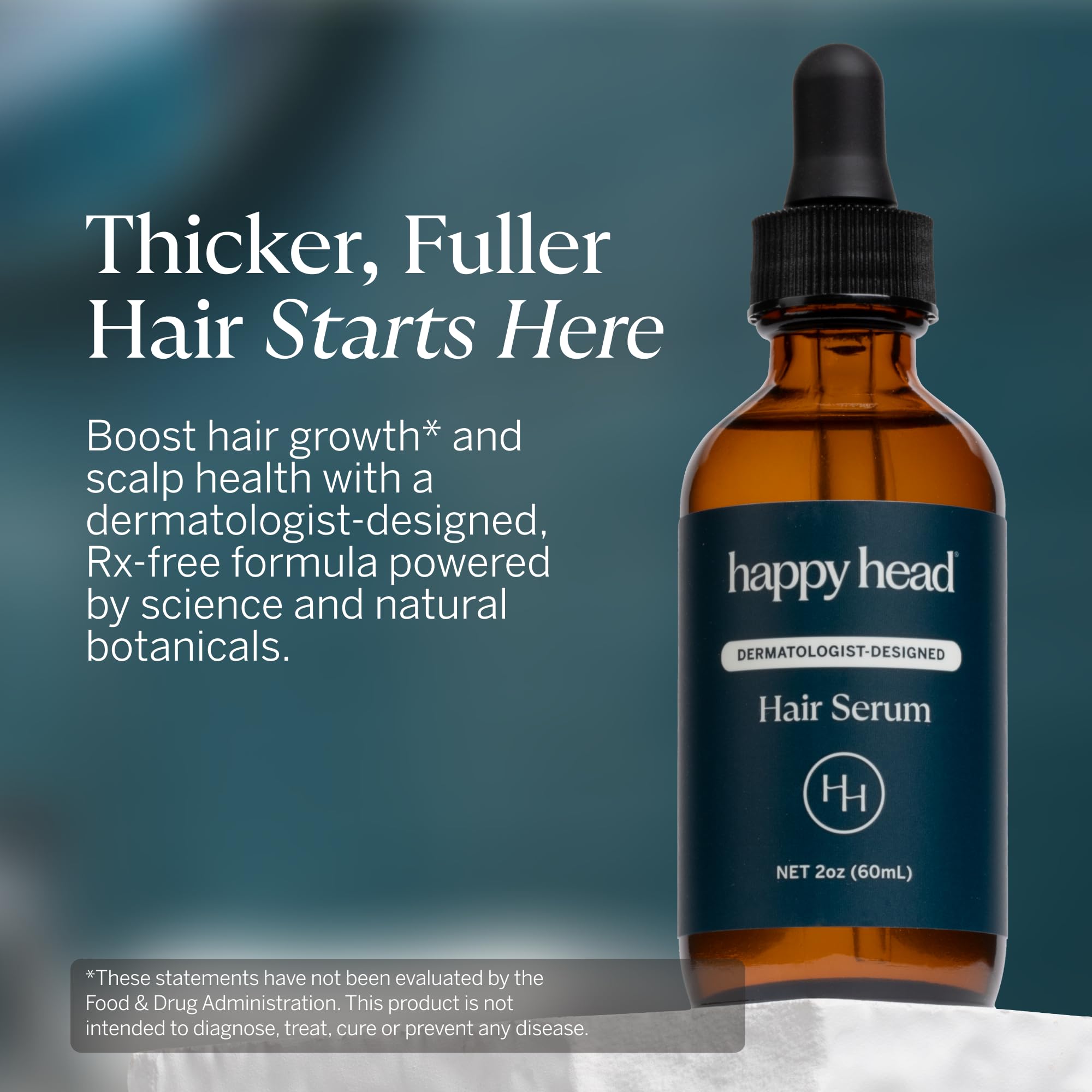 Happy Head Daily Use concept showing 2 ml per day deployment.