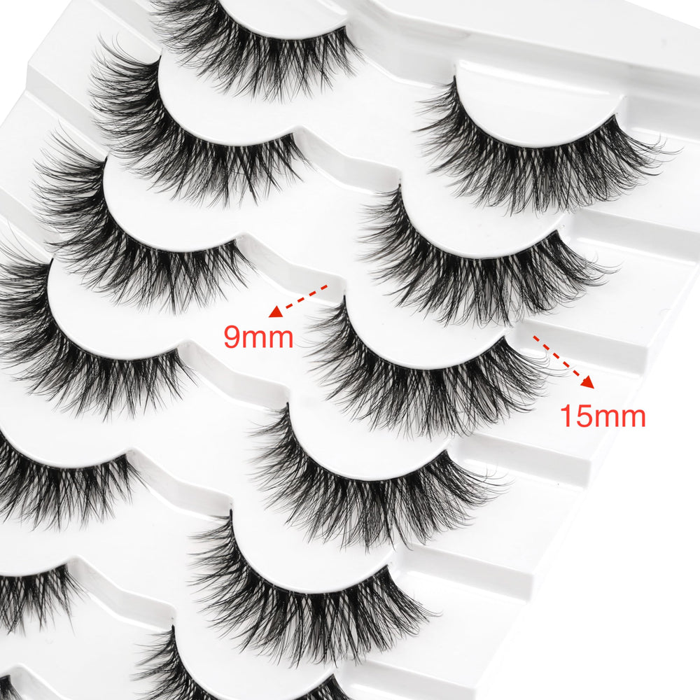 Happy Heartbeat cat-eye wispy lashes 15mm for lifted, flattering eye shape