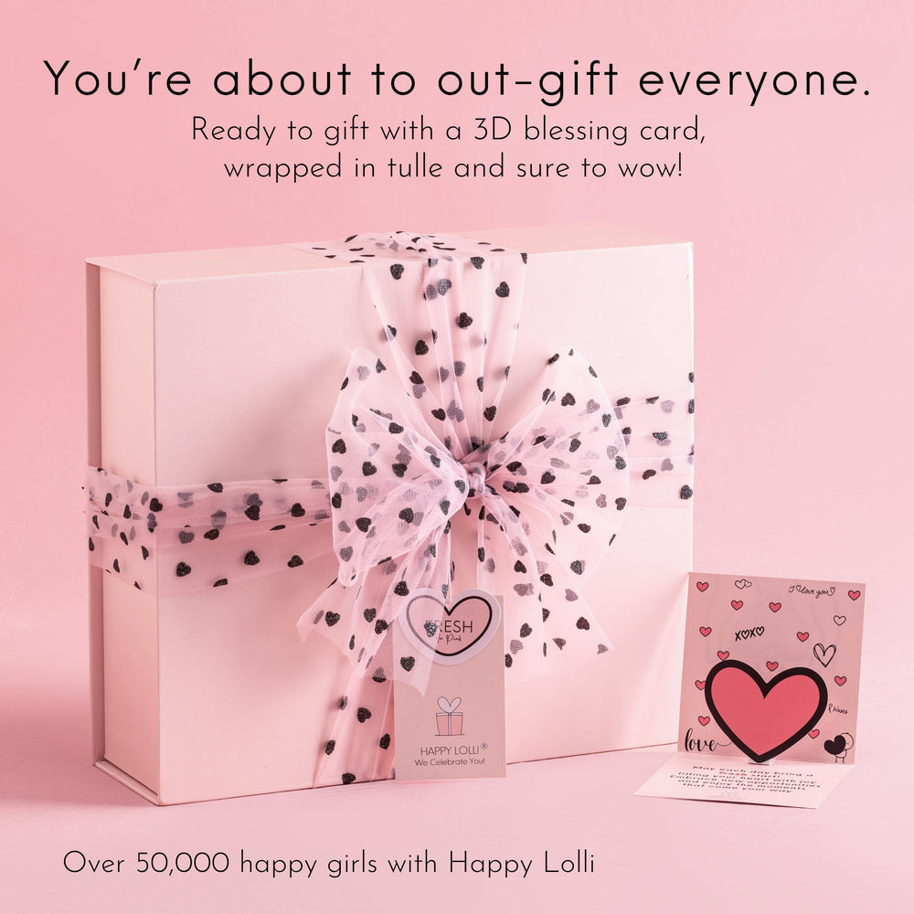 Happy Lolli Power Shower Gift Set silicone sponges for gentle cleansing.