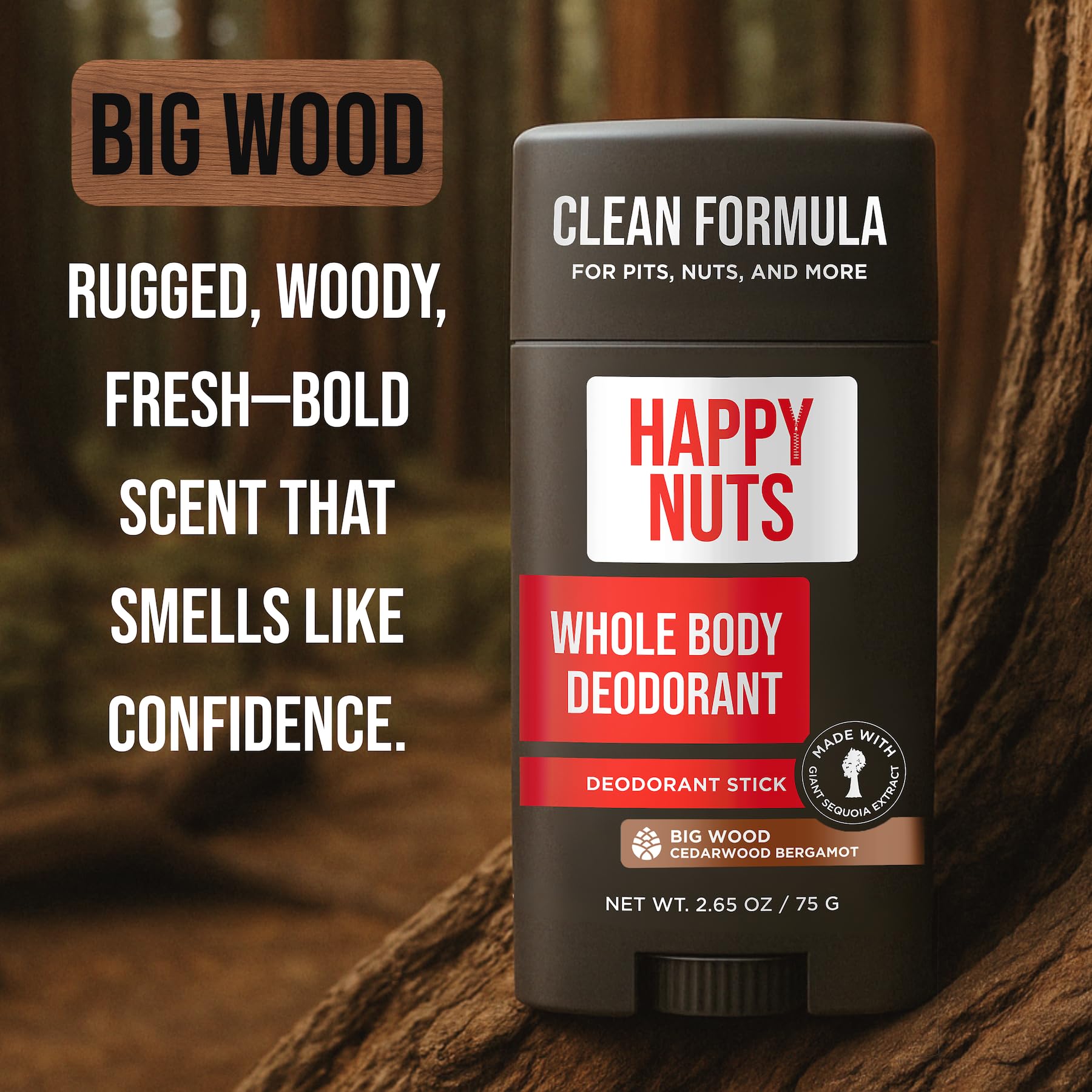 Pecho y torso: Happy Nuts, protección diaria contra olores.