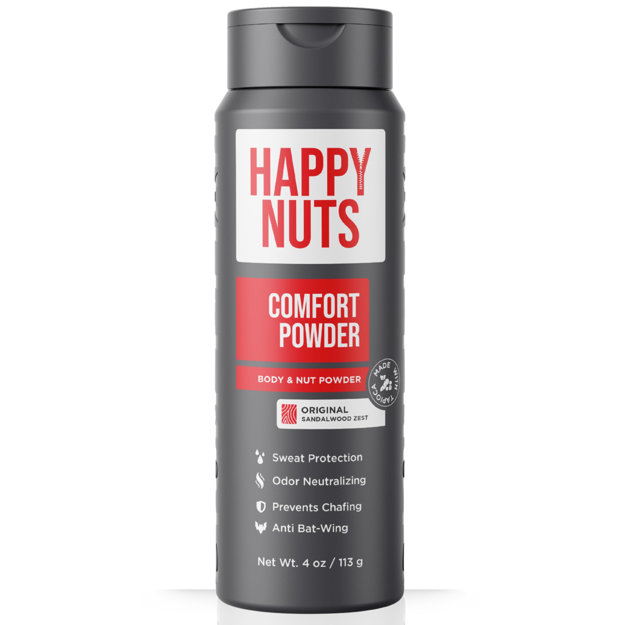 HAPPY NUTS Comfort Powder Deodorant para zona inguinal, protección duradera y fresca