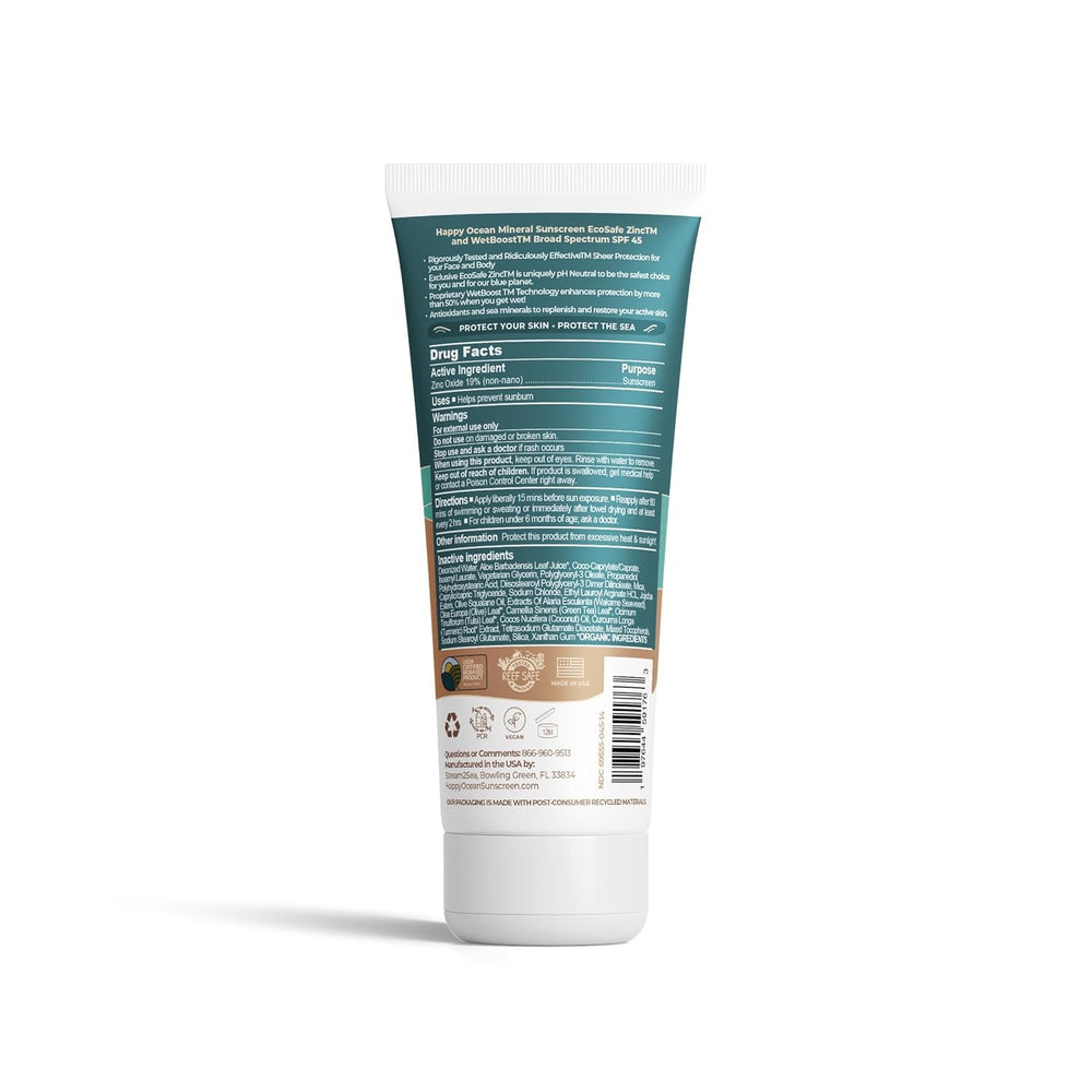 Happy Ocean SPF 45 protects your face during outdoor adventures.