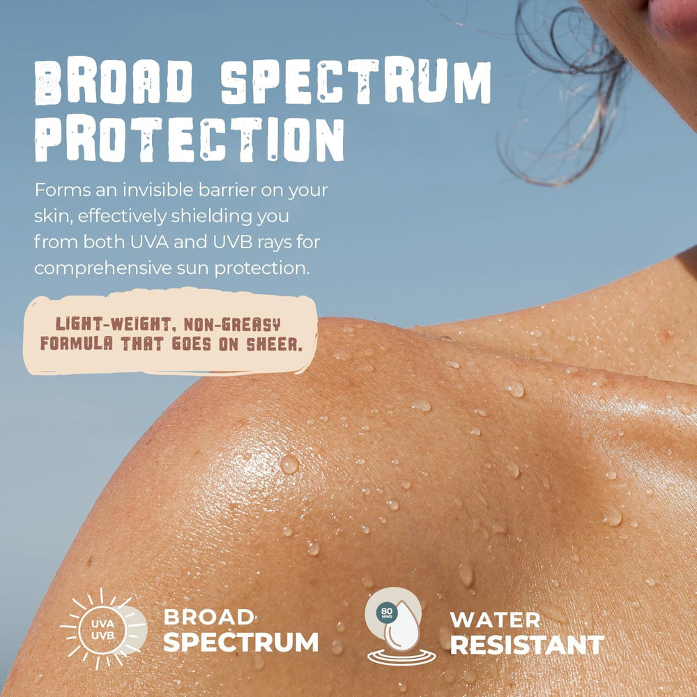 Happy Ocean SPF 45 reef-safe packaging highlights eco-friendly sugarcane resin.