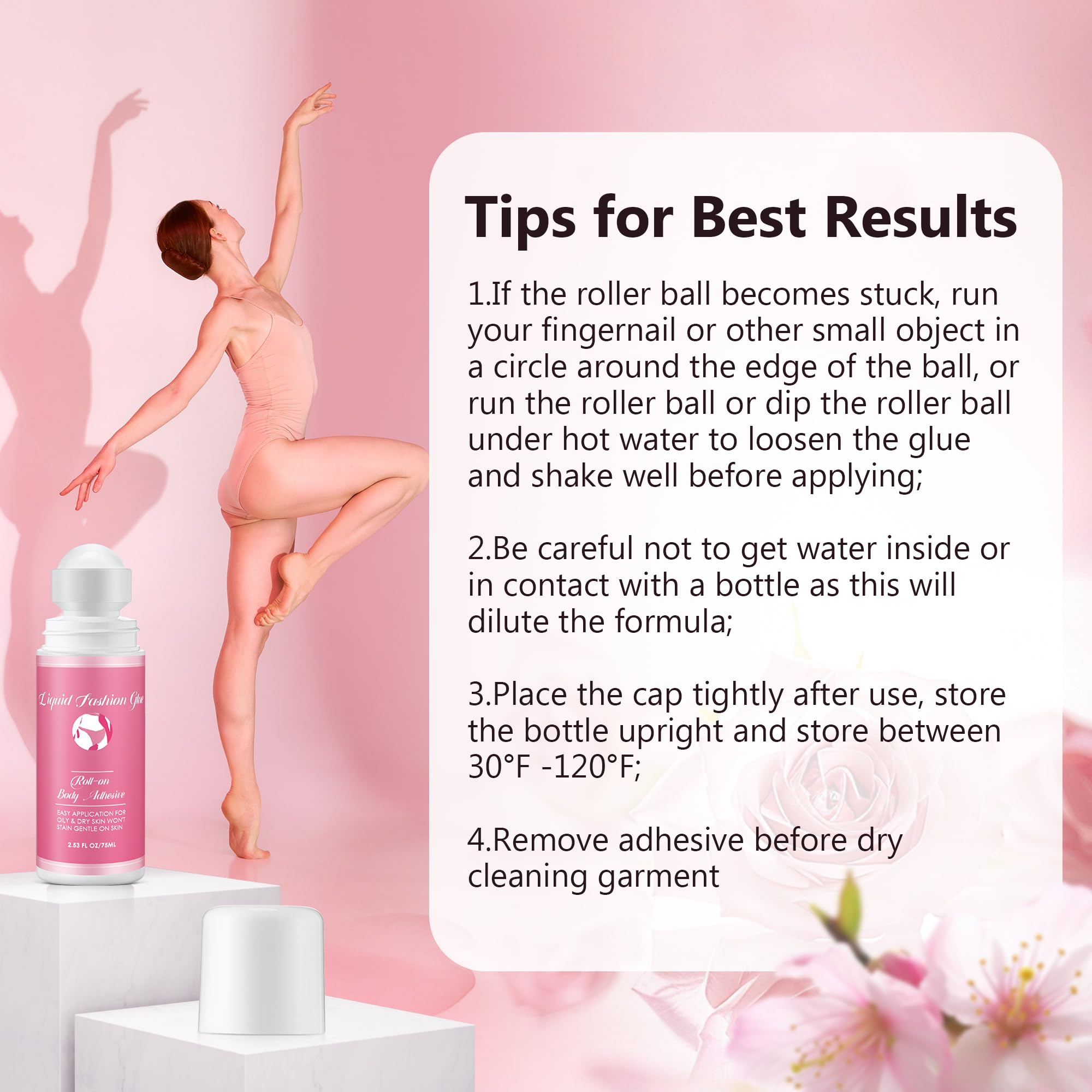 HappyAlley Body Adhesive shows a transparent, lightweight texture staying discreet on fabric.