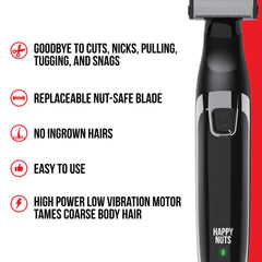 HAPPY NUTS Ballber IPX7 waterproof for shower-safe cleaning and use.