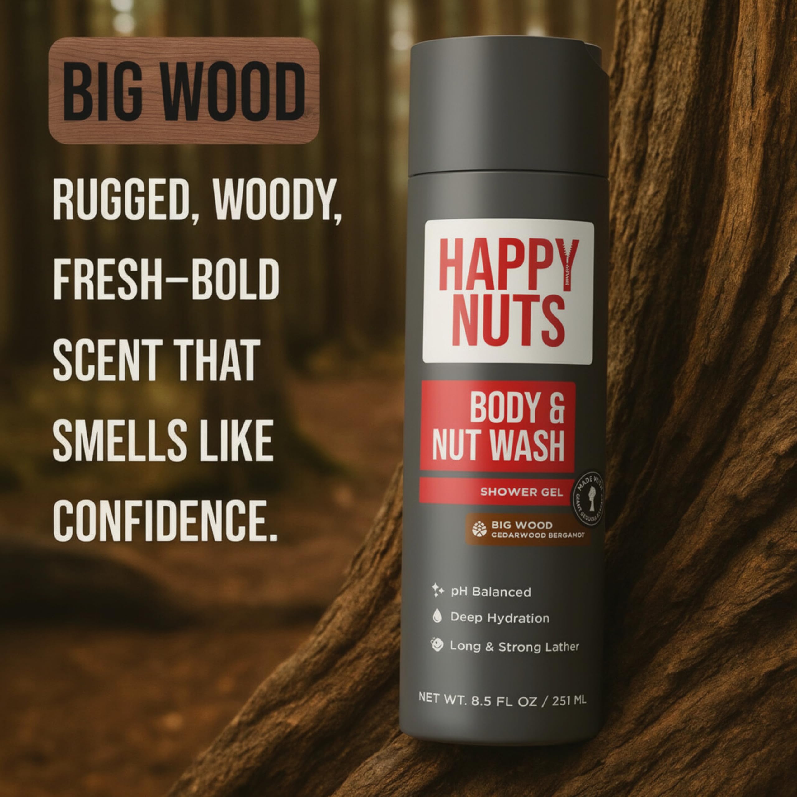 Aroma de sándalo con notas de vetiver para una experiencia masculina