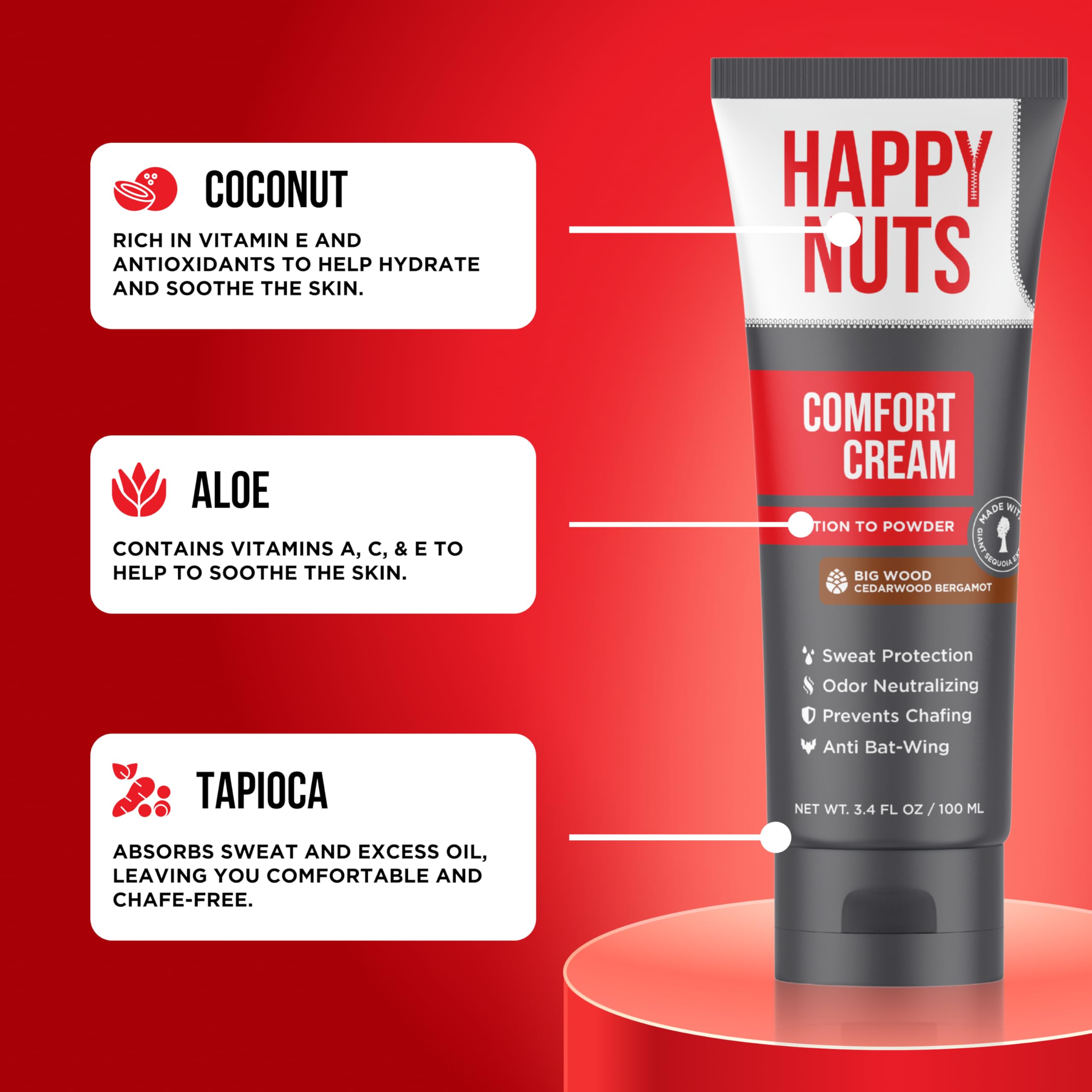 Protección duradera contra sudor para un estilo de vida activo con Happy Nuts.