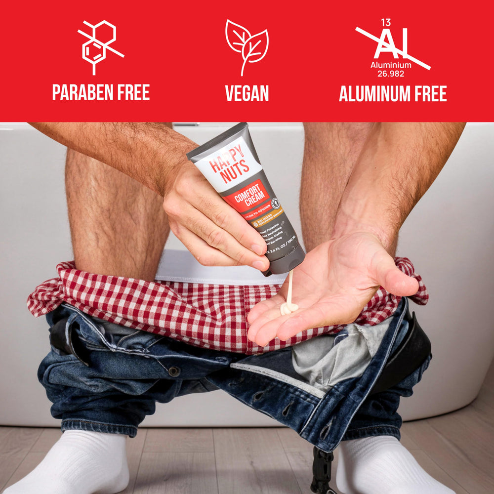 Fórmula suave de Happy Nuts apta para piel sensible y fácil de aplicar.
