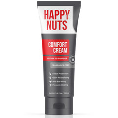HAPPY NUTS Comfort Cream Desodorante anti-fricción para hombres, aplicación suave y cómoda