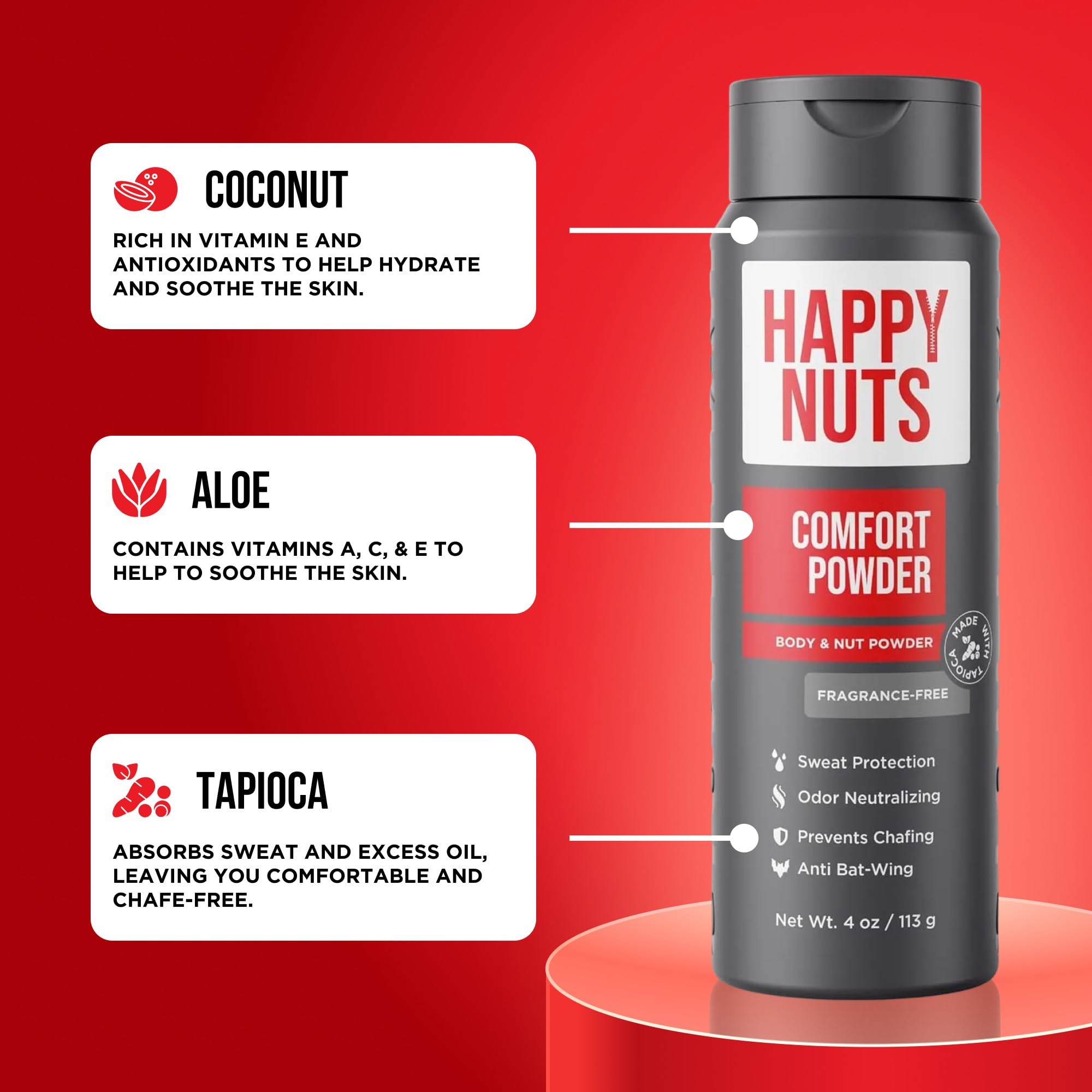 Ingredientes libres de crueldad en HAPPY NUTS con fórmula respetuosa.