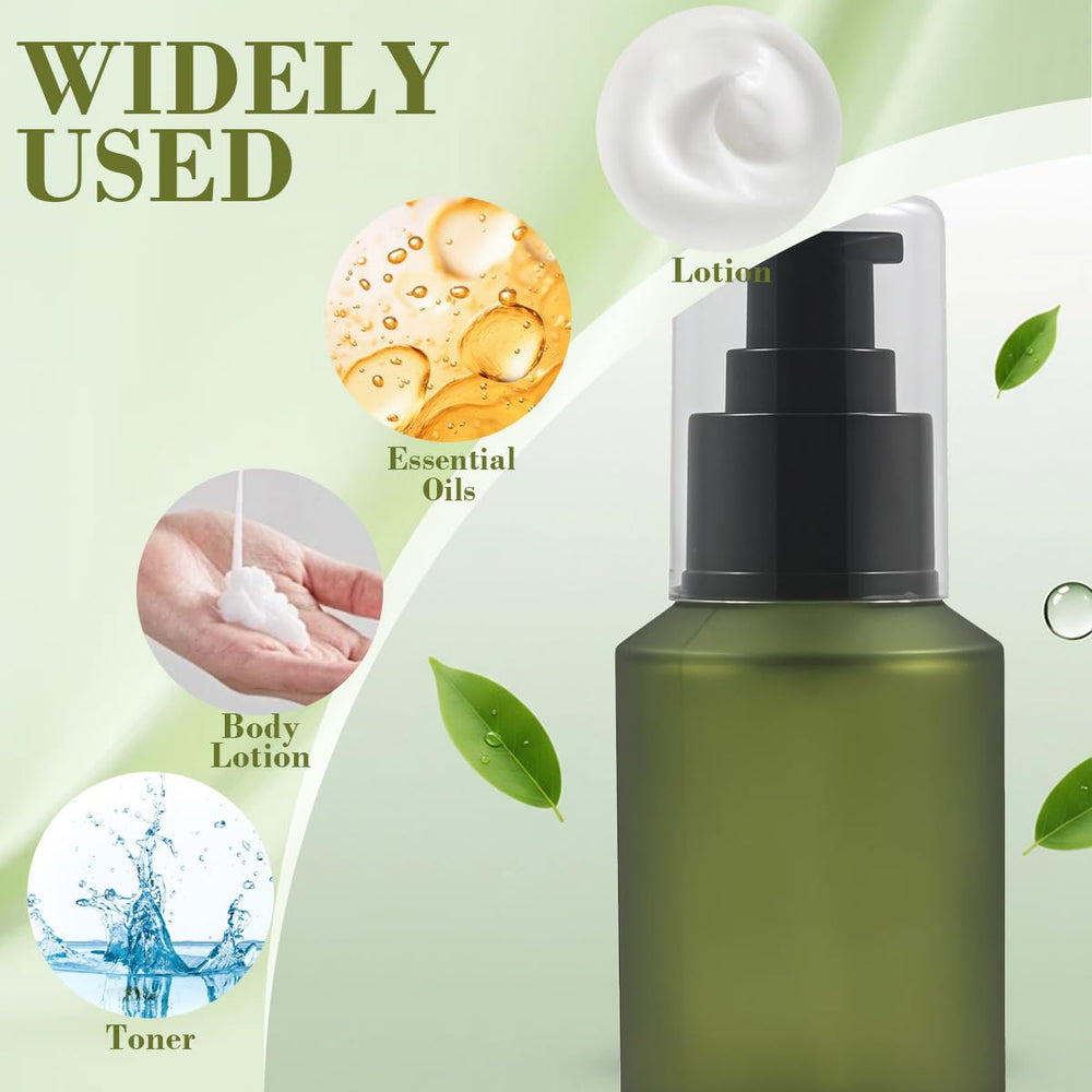 Happyupcity glass bottle with sealed pump to prevent leaks during transport