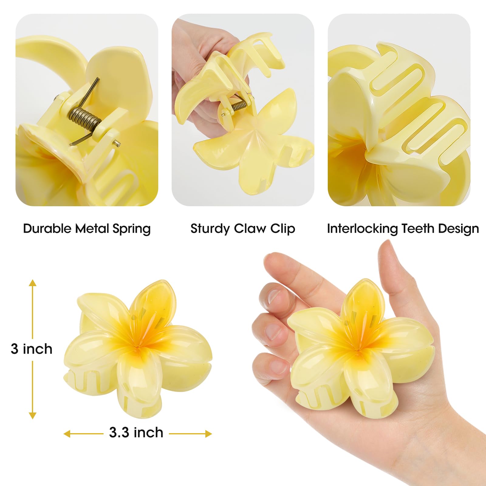 HAPTIME purple plumeria flower clip adds daily charm and vibrant color