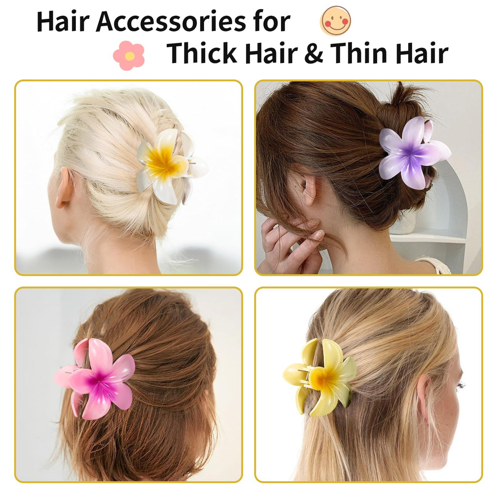 HAPTIME yellow plumeria flower clip brings sunshine vibe and light feel