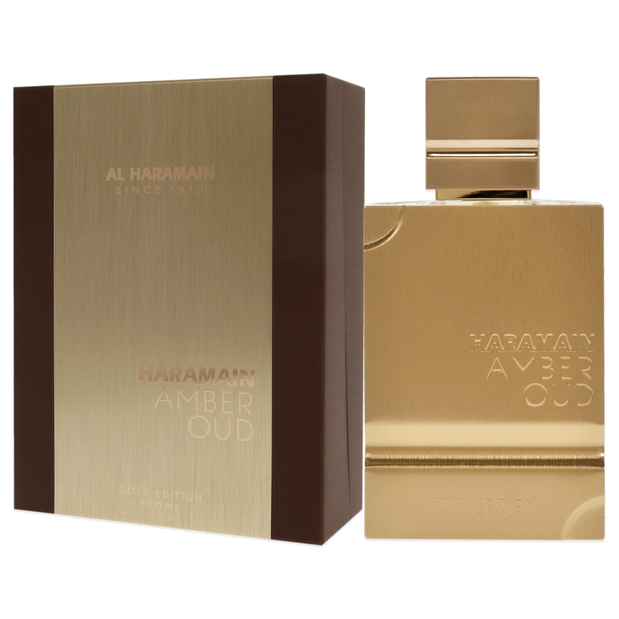 Haramain Amber Oud Gold Edition spray bottle ready for daily wear.