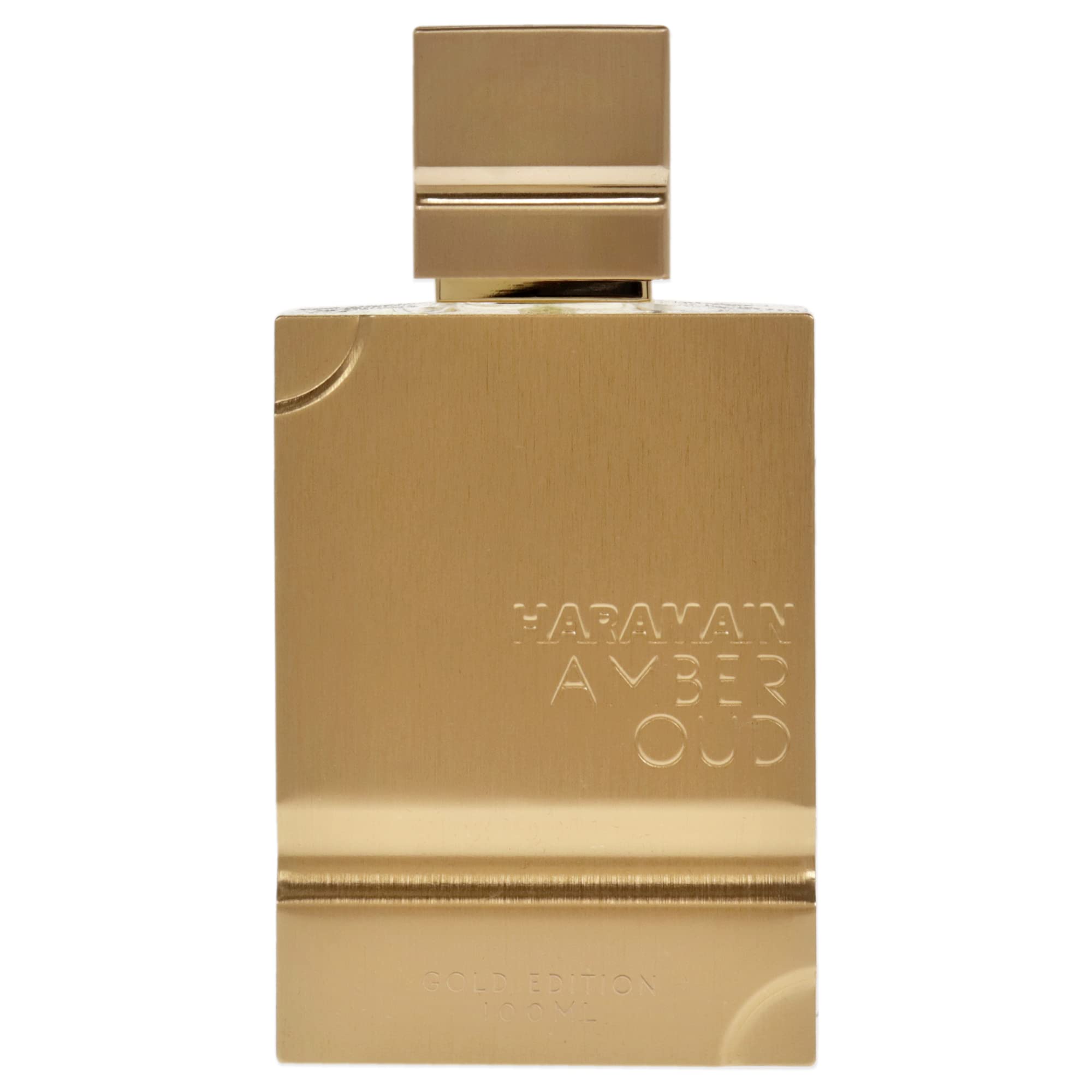 Haramain Amber Oud Gold Edition top notes with bergamot for a fresh opening.