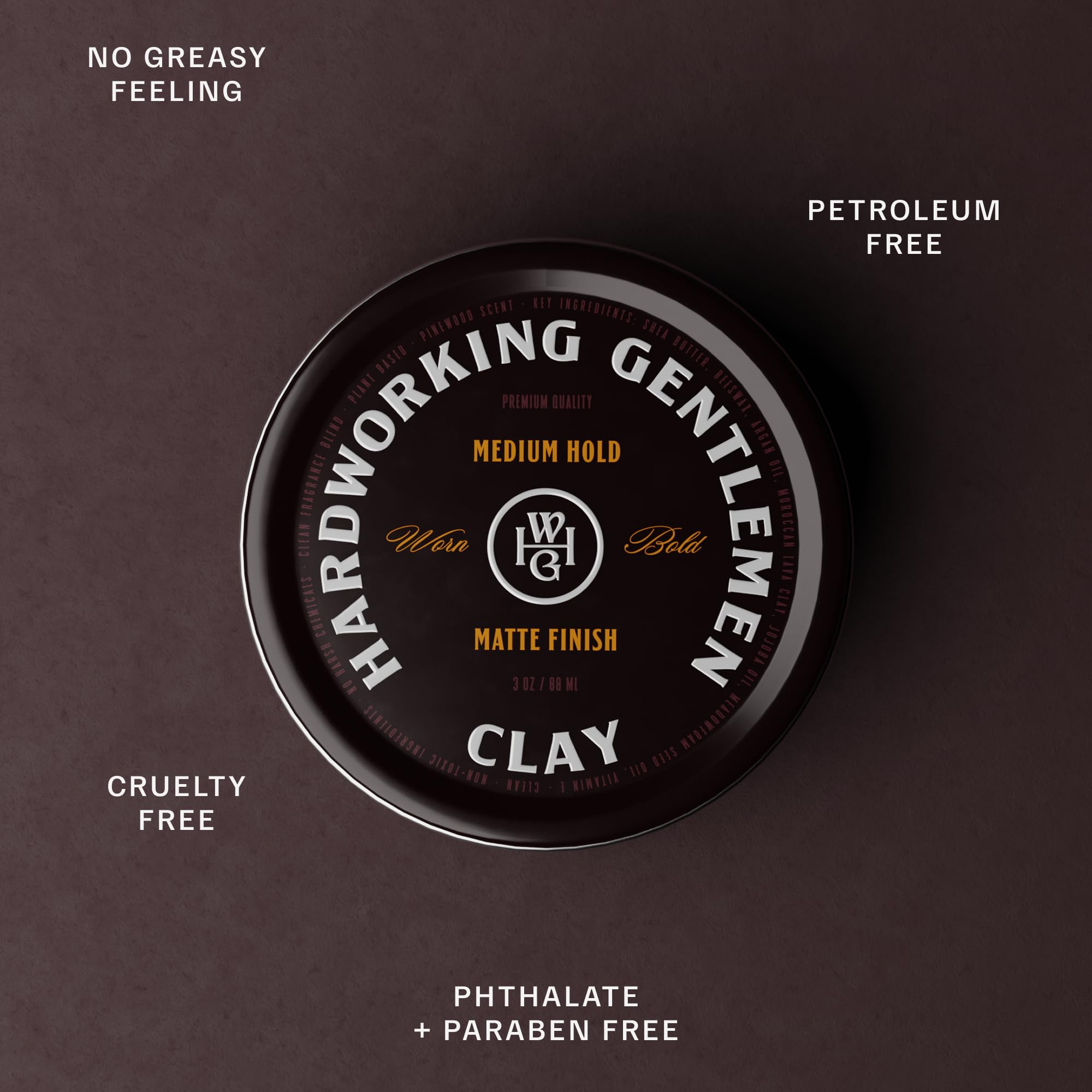 Model displaying controlled definition with Hardworking Gentlemen Hair Clay