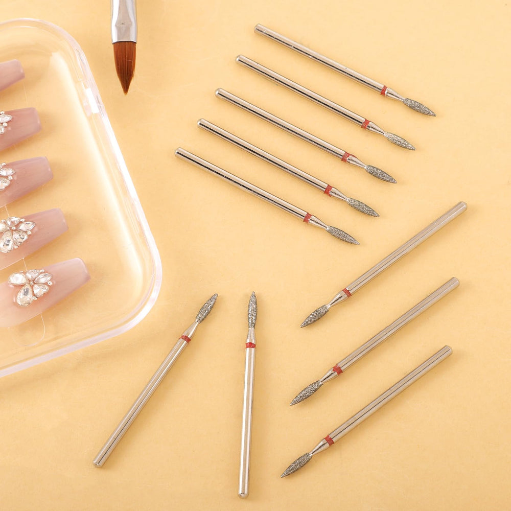 Hariendny 3/32 inch cuticle bits in use during manicure