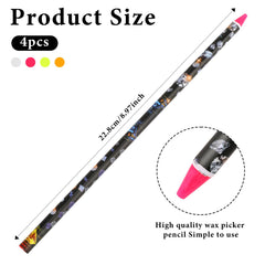Hariendny diamond pen tip close-up shows easy rhinestone pickup