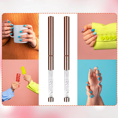Rhinestone pen body design adds elegant grip and control on Hariendny brush.