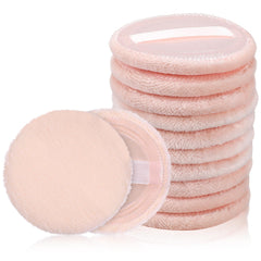 Hariendny round velour face powder pad for smooth, even makeup application.