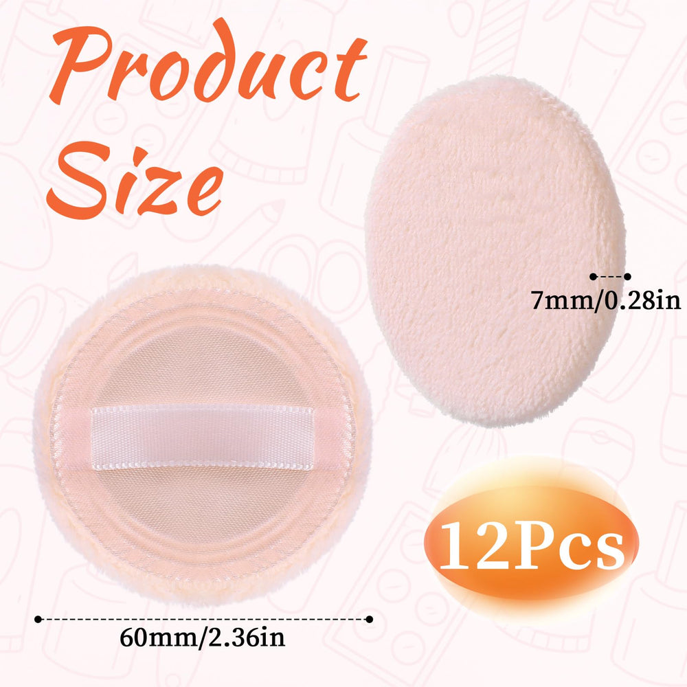 Hariendny round velour face powder pad helps blend powder with precision.