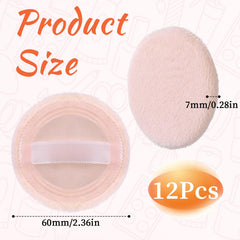 Hariendny round velour face powder pad helps blend powder with precision.