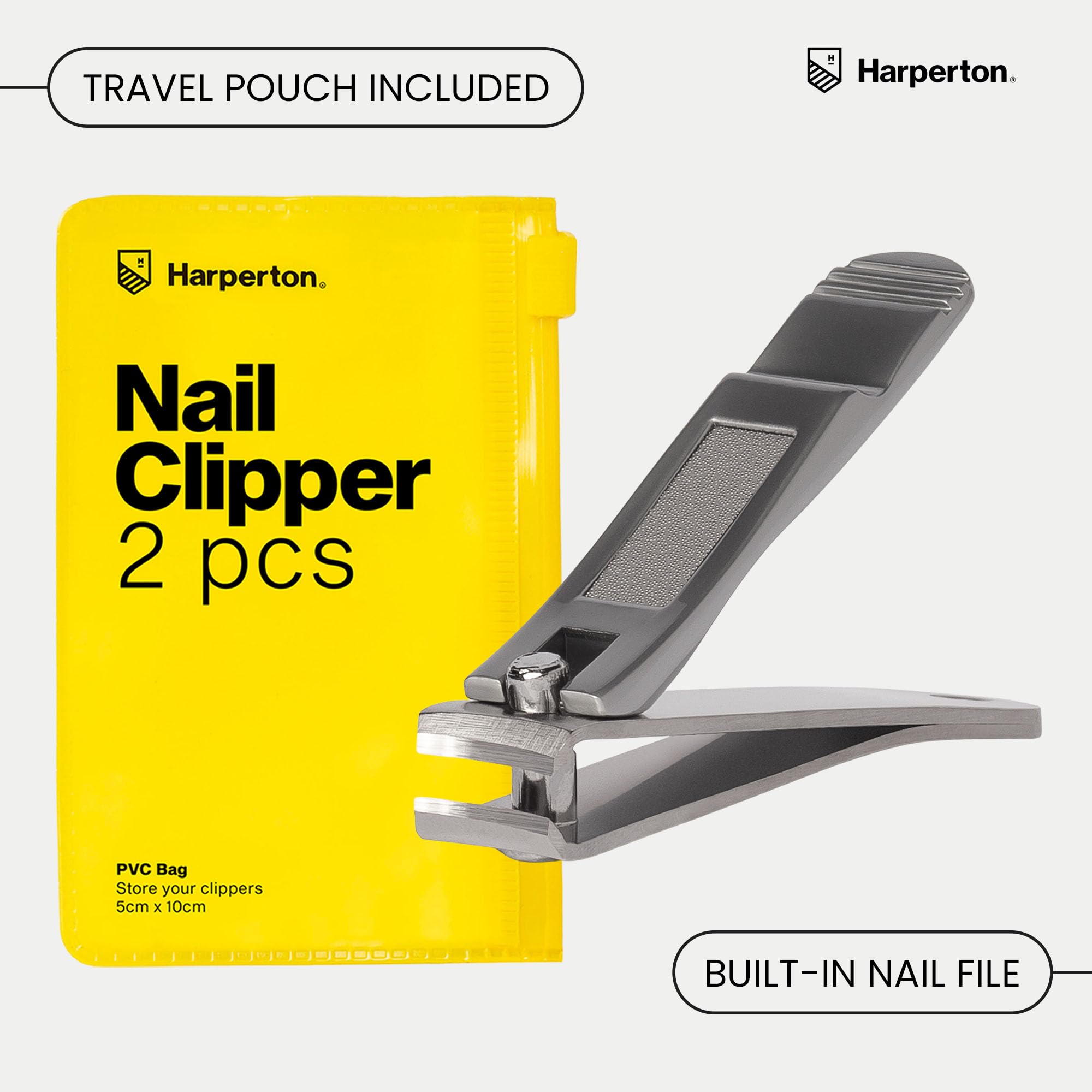 Harperton separate fingernail and toenail clippers support hygienic grooming.