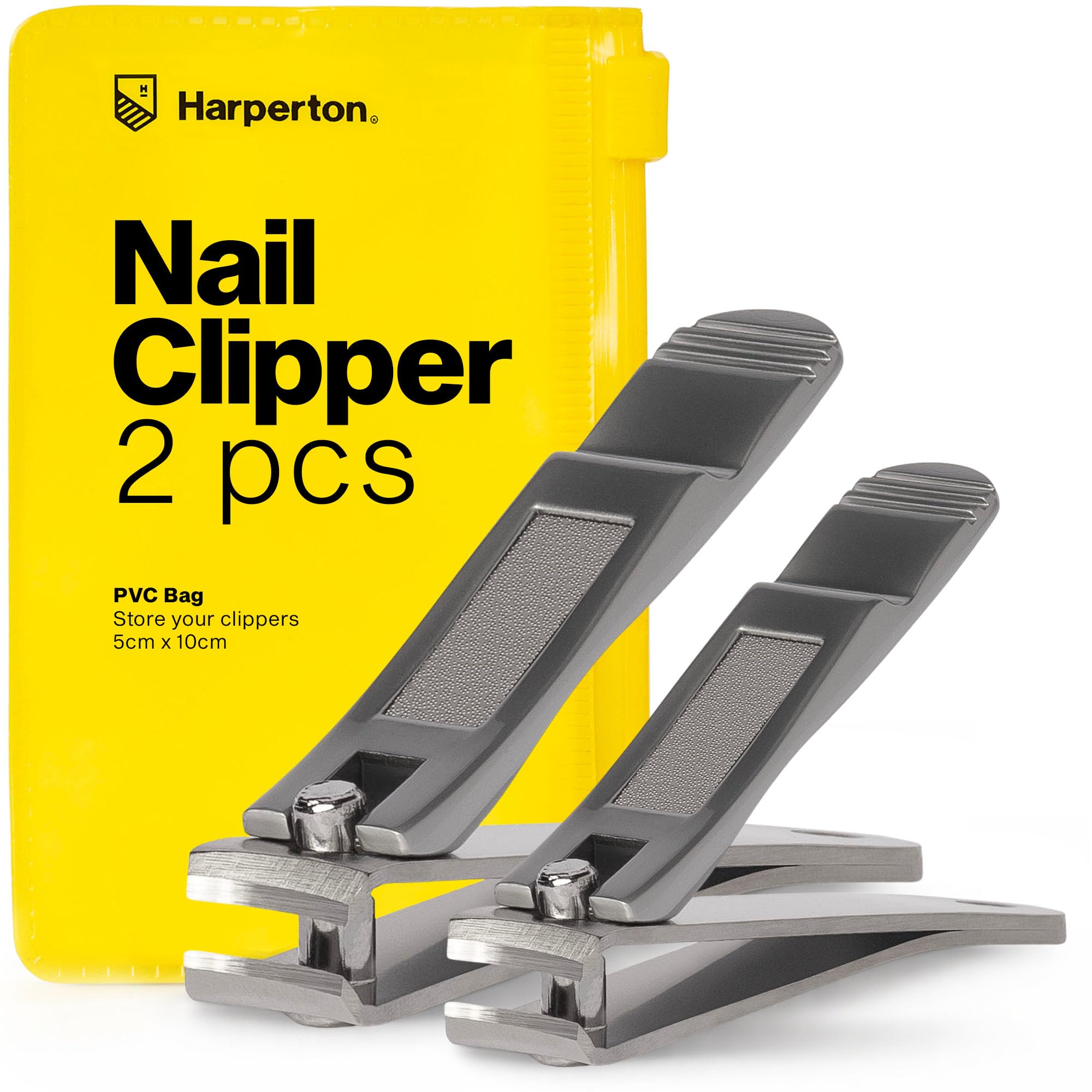 Harperton Ultra Sharp Nail Clippers Set front view for precise, clean cuts.