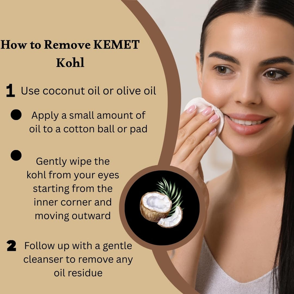 HARRAZ Kemet eyeliner powder natural ingredients highlight frankincense and olive oil base
