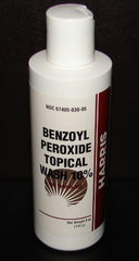 Harris Pharmaceuticals Benzoyl Peroxide 10% Acne Wash: etiqueta clara para uso diario seguro