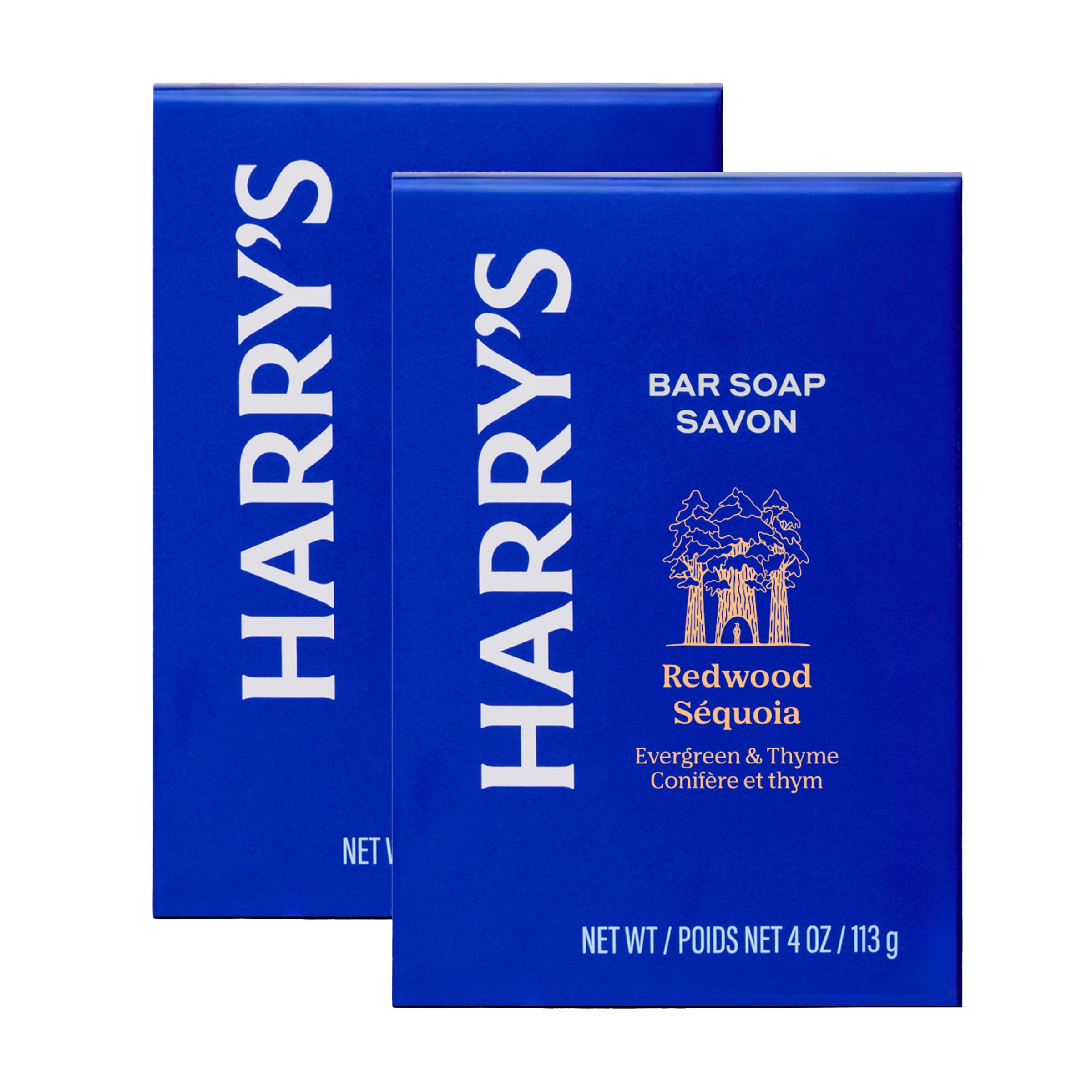 Harry's Redwood. Barra de jabón para hombre con espuma cremosa para piel suave y limpia.