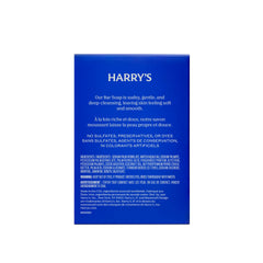 Harry's Barra Piedra, textura cremosa al frotar para piel suave.