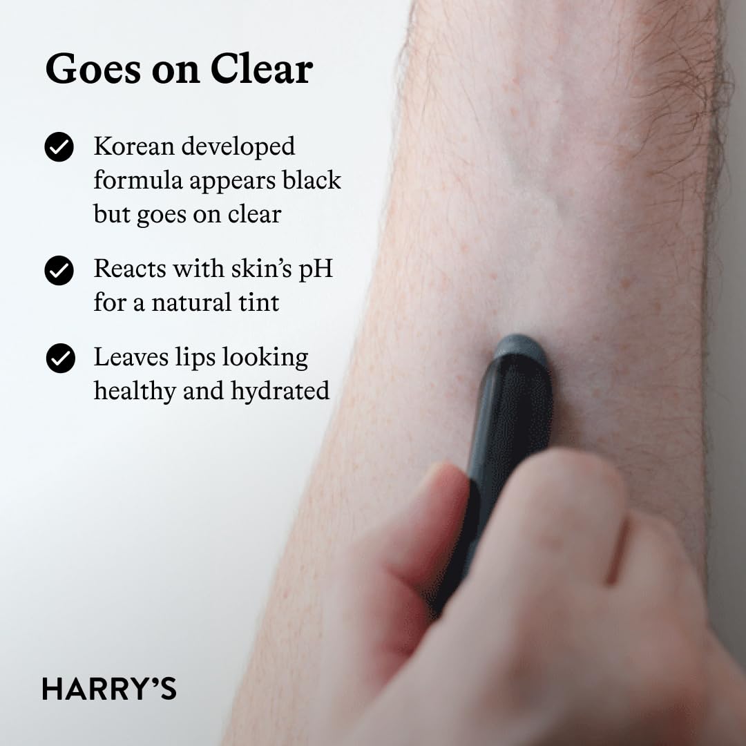 Harry's Black Lip Balm lip-balm-tube offers long-lasting hydration.