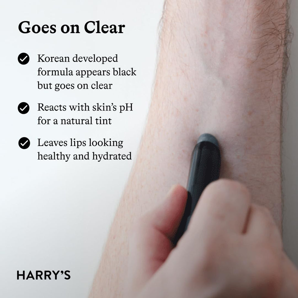 Harry's Black Lip Balm lip-balm-tube offers long-lasting hydration.