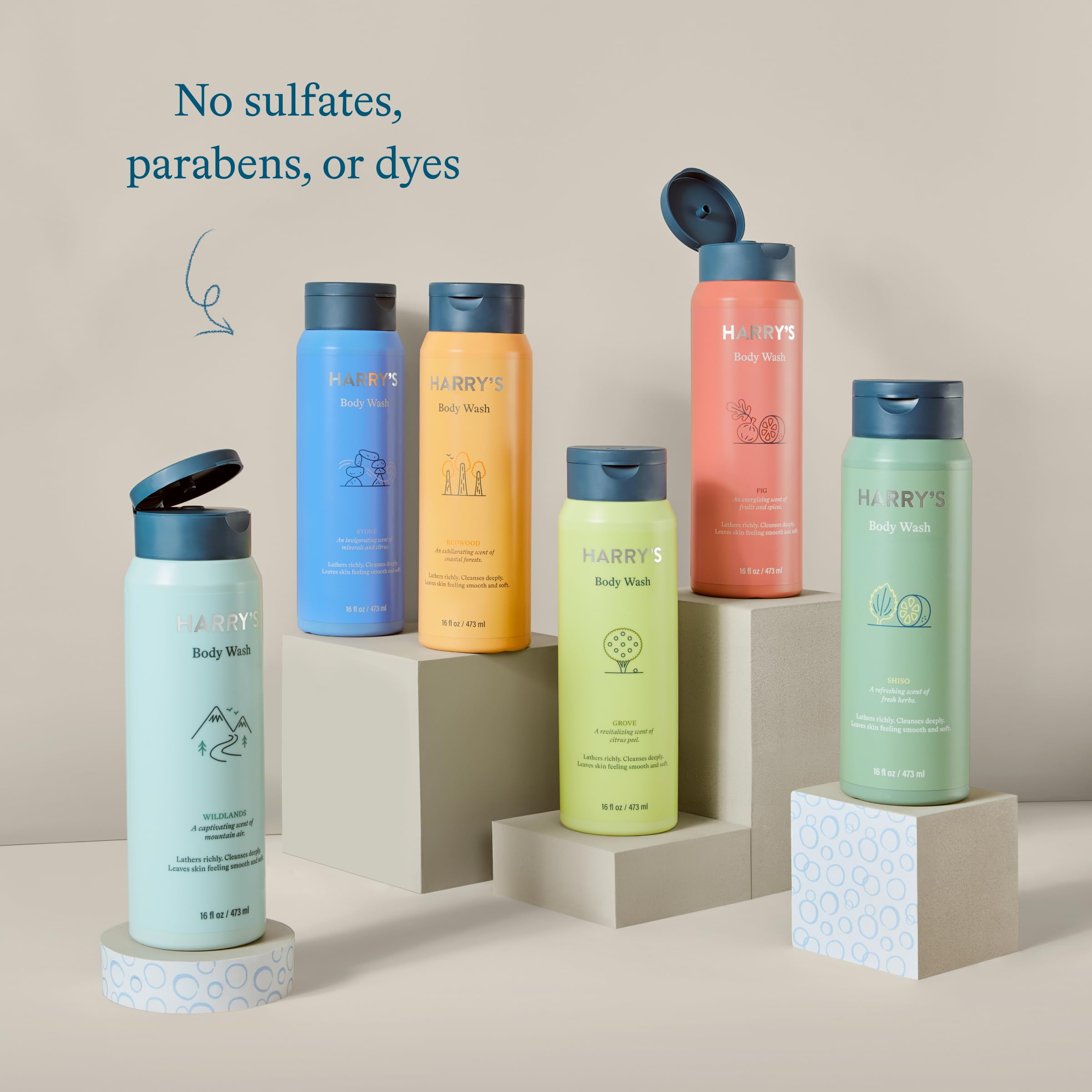 Harry's paraben-free, sulfate-free, and dye-free formula for sensitive skin.
