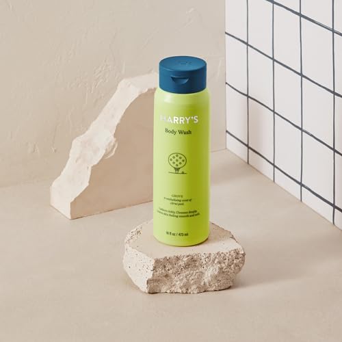 Close-up of creamy foam from Harry's Grove body wash for thorough cleansing.