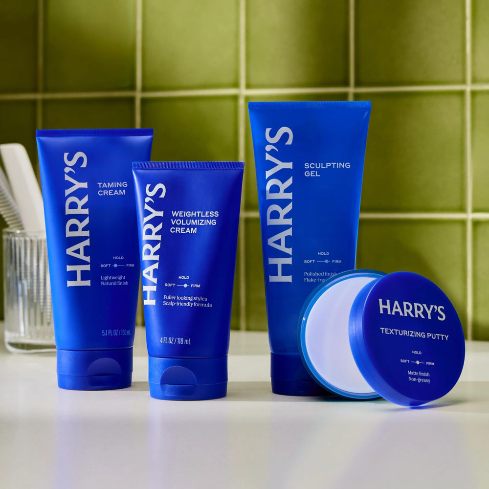 Harry's Crema Volumen Ligero: fijación todo el día sin sensación grasa.