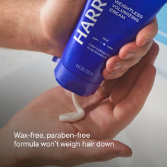Harry's Crema Volumen Ligero: textura natural que realza volumen sutil.
