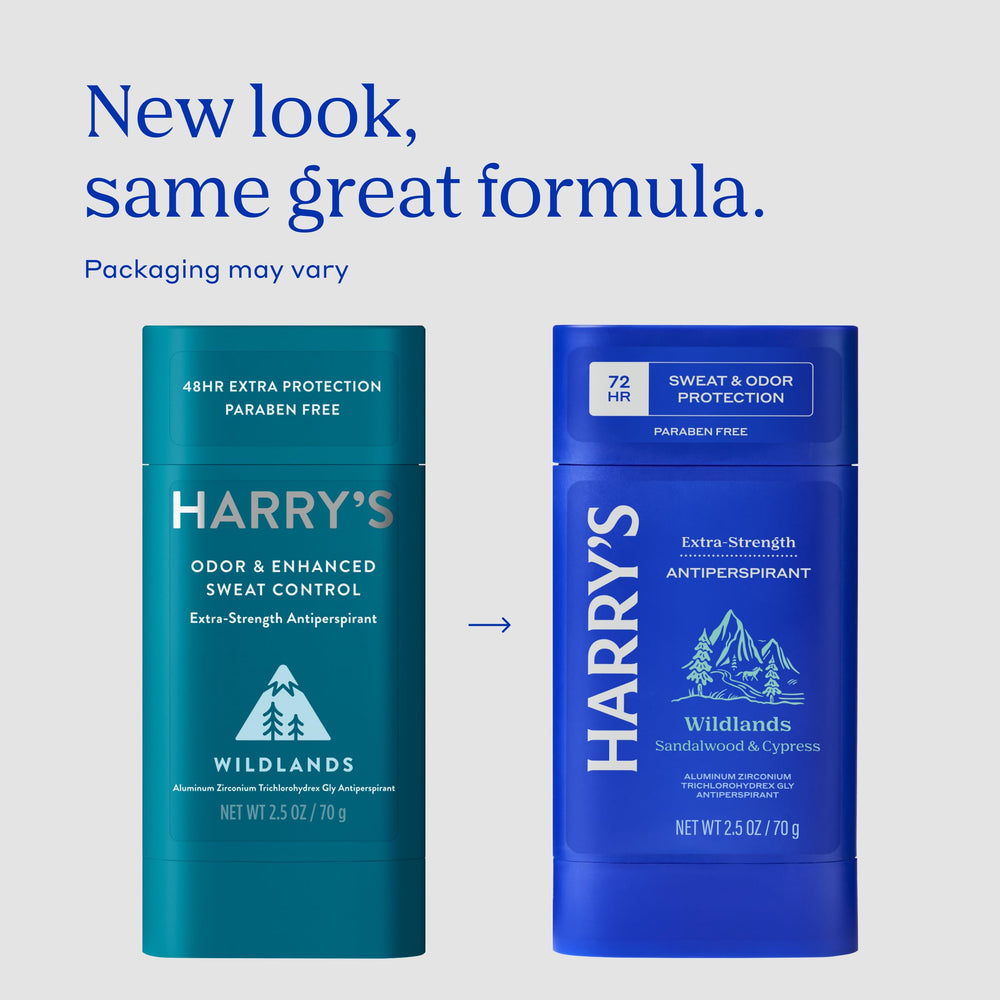 Harry's diseño de envase Wildlands, manejo cómodo para uso diario.