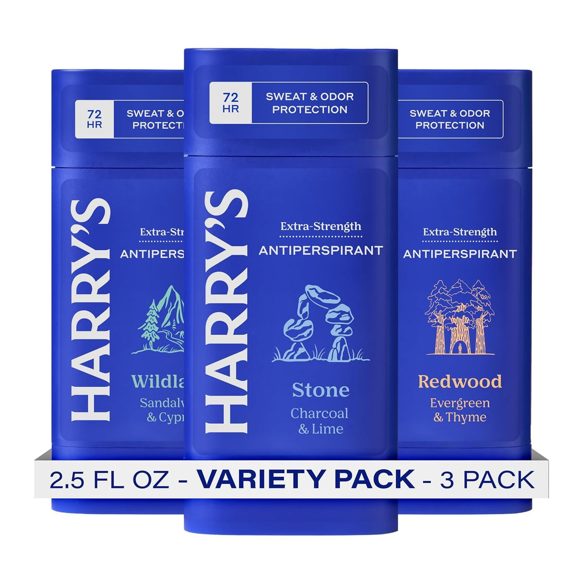 Harry's desodorante extra-fuerza barra blanca se desliza suave y mantiene frescura.