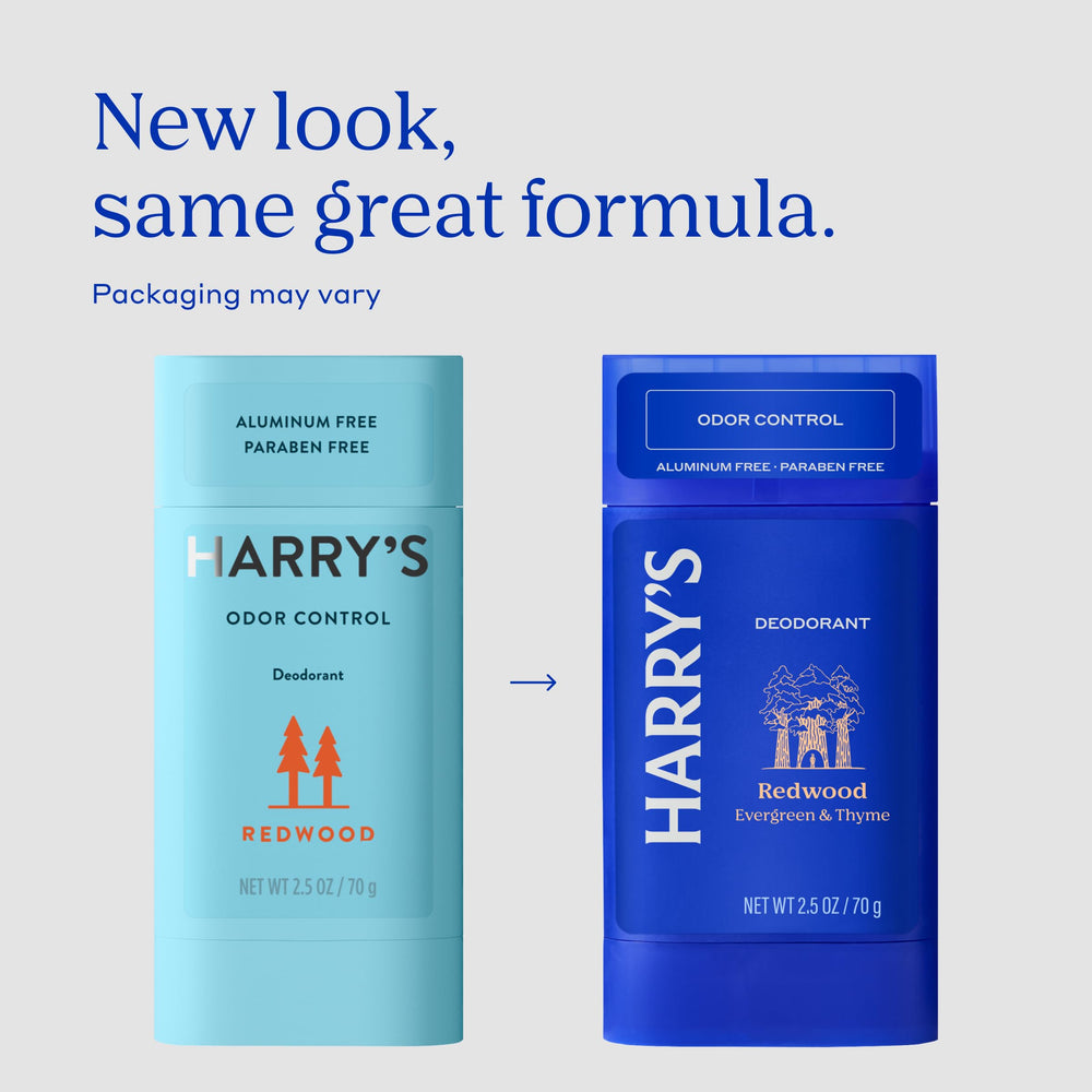 Aplicación de Harry's Redwood en axila, textura suave.