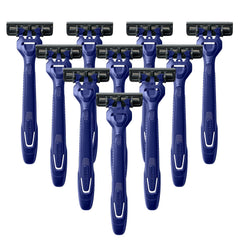 Harry's disposable razors 10-count pack for easy travel grooming.