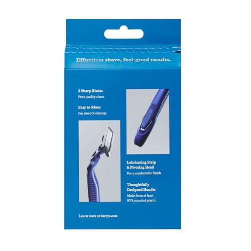 Harry's razor with recycled plastic handle design to reduce waste