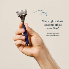 Harry's five-blade refills designed for even pressure and smooth shaving