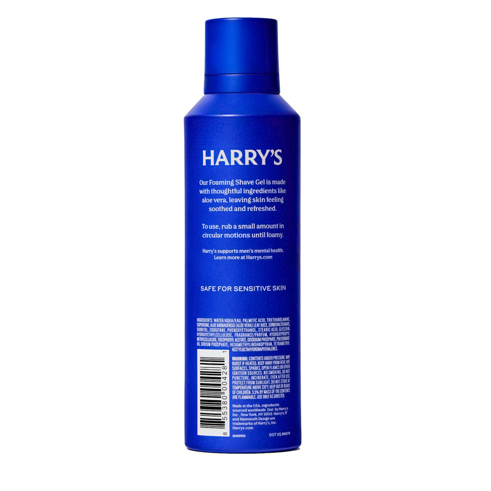 Harry's sulfate-free seal signals gentle use for sensitive skin